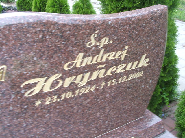 Andrzej Hryńczuk 1924 Lubsko - Grobonet - Wyszukiwarka osób pochowanych