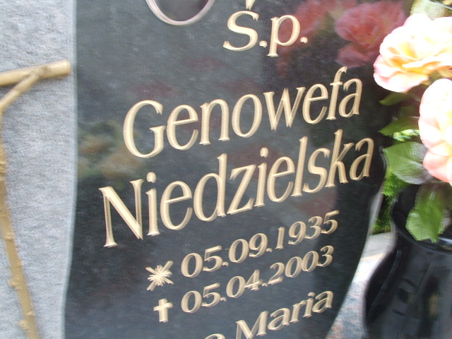 Genowefa Niedzielska 1935 Lubsko - Grobonet - Wyszukiwarka osób pochowanych