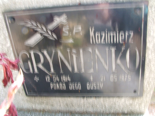 Kazimierz Grynienko 1914 Lubsko - Grobonet - Wyszukiwarka osób pochowanych
