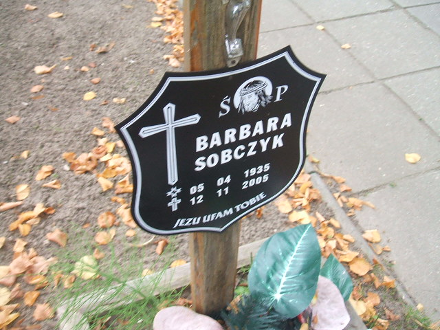 Barbara Sobczyk 1935 Lubsko - Grobonet - Wyszukiwarka osób pochowanych