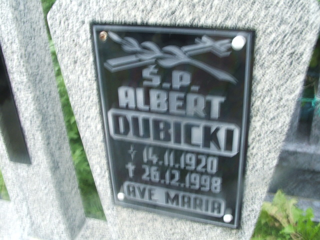 Albert Dubicki 1920 Lubsko - Grobonet - Wyszukiwarka osób pochowanych