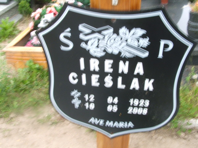 Irena Cieślak 1923 Lubsko - Grobonet - Wyszukiwarka osób pochowanych