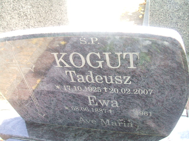 Ewa Kogut 1887 Lubsko - Grobonet - Wyszukiwarka osób pochowanych