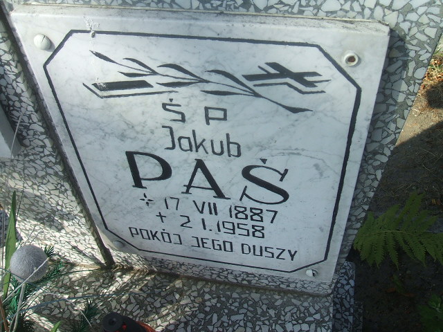 Jakub Paś 1887 Lubsko - Grobonet - Wyszukiwarka osób pochowanych