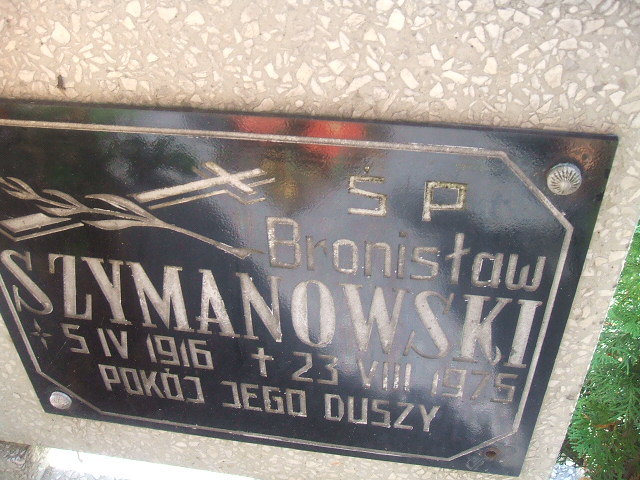 Bronisław Szymanowski 1916 Lubsko - Grobonet - Wyszukiwarka osób pochowanych