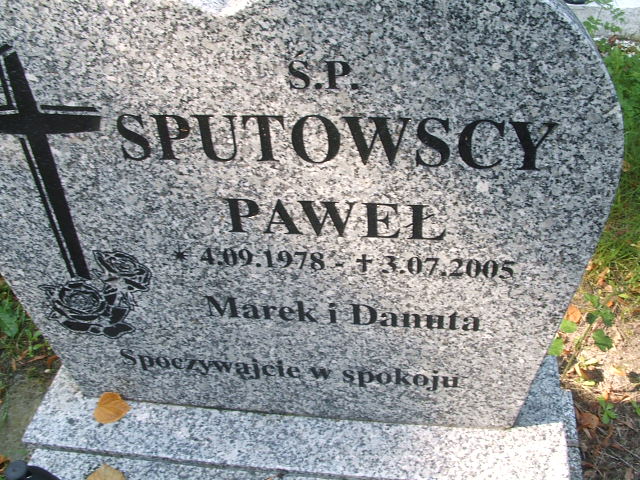 Paweł Sputowski 1978 Lubsko - Grobonet - Wyszukiwarka osób pochowanych