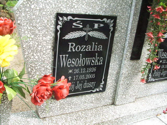 Rozalia Wesołowska 1926 Lubsko - Grobonet - Wyszukiwarka osób pochowanych