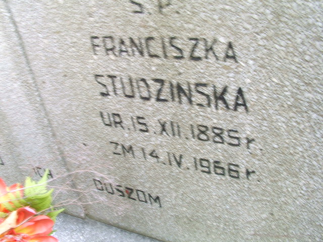 Franciszka Studzińska 1885 Lubsko - Grobonet - Wyszukiwarka osób pochowanych