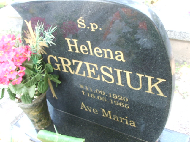 Helena Grzesiuk 1920 Lubsko - Grobonet - Wyszukiwarka osób pochowanych