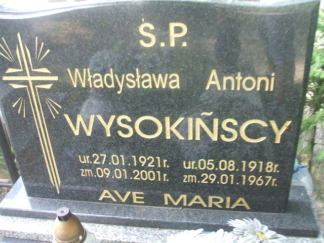 Antoni Wysokiński 1918 Lubsko - Grobonet - Wyszukiwarka osób pochowanych