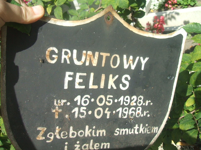 Feliks Gruntowy 1928 Lubsko - Grobonet - Wyszukiwarka osób pochowanych