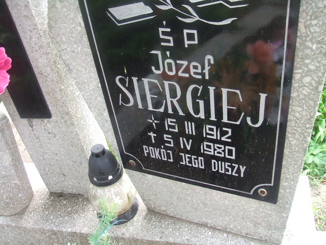 Józef Siergiej 1912 Lubsko - Grobonet - Wyszukiwarka osób pochowanych