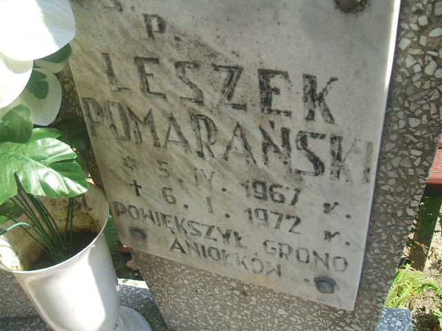 Leszek Pomarański 1967 Lubsko - Grobonet - Wyszukiwarka osób pochowanych
