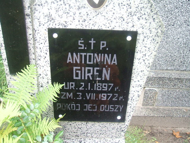Antonina Gireń 1897 Lubsko - Grobonet - Wyszukiwarka osób pochowanych