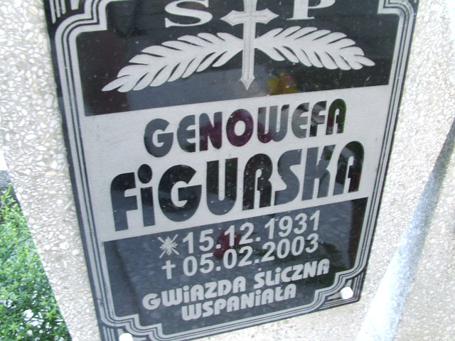 Genowefa Figurska 1931 Lubsko - Grobonet - Wyszukiwarka osób pochowanych