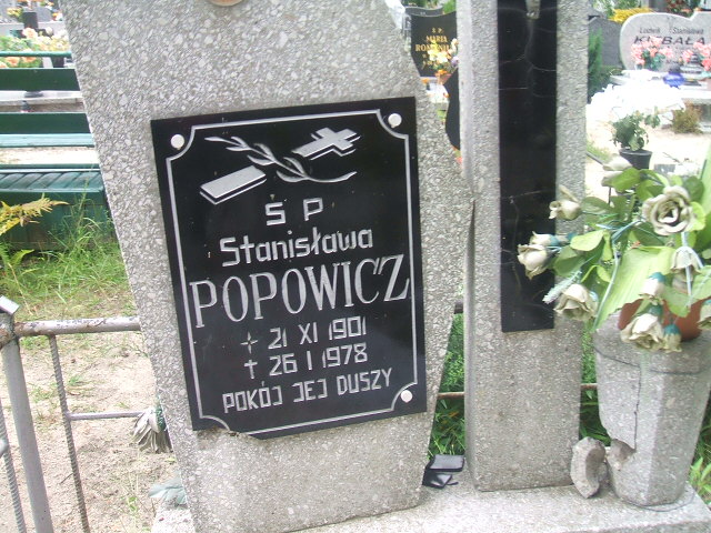 Stanisława Popowicz 1901 Lubsko - Grobonet - Wyszukiwarka osób pochowanych