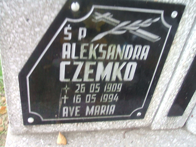 Aleksandra Czemko 1909 Lubsko - Grobonet - Wyszukiwarka osób pochowanych