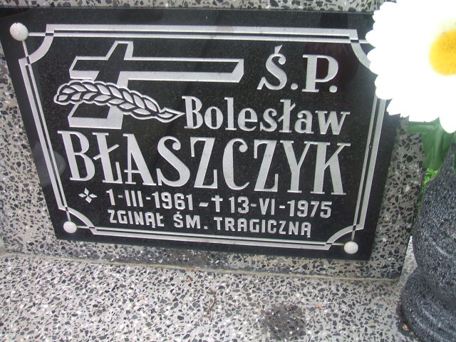 Bolesław Błaszczyk 1961 Lubsko - Grobonet - Wyszukiwarka osób pochowanych