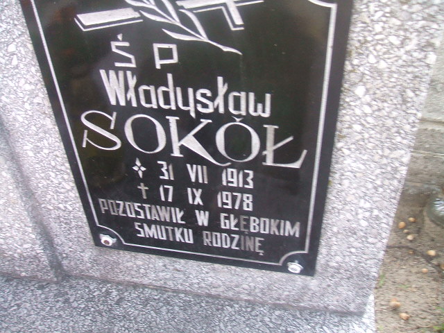 Władysław Sokół 1913 Lubsko - Grobonet - Wyszukiwarka osób pochowanych