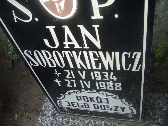 Jan Sobotkiewicz 1934 Lubsko - Grobonet - Wyszukiwarka osób pochowanych