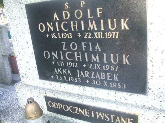 Stanisława Jarząbek 1954 Lubsko - Grobonet - Wyszukiwarka osób pochowanych