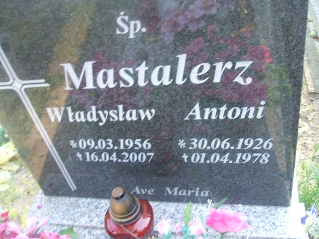 Antoni Mastalerz 1926 Lubsko - Grobonet - Wyszukiwarka osób pochowanych