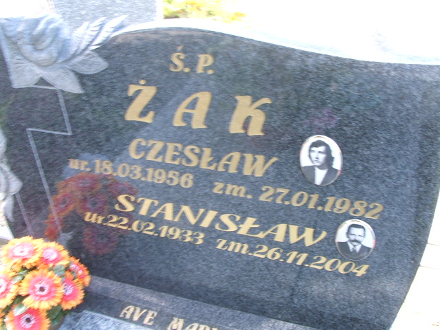 Czesław Żak 1956 Lubsko - Grobonet - Wyszukiwarka osób pochowanych