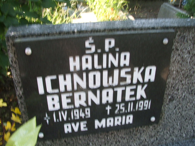 Halina Ichnowska Bernatek 1949 Lubsko - Grobonet - Wyszukiwarka osób pochowanych