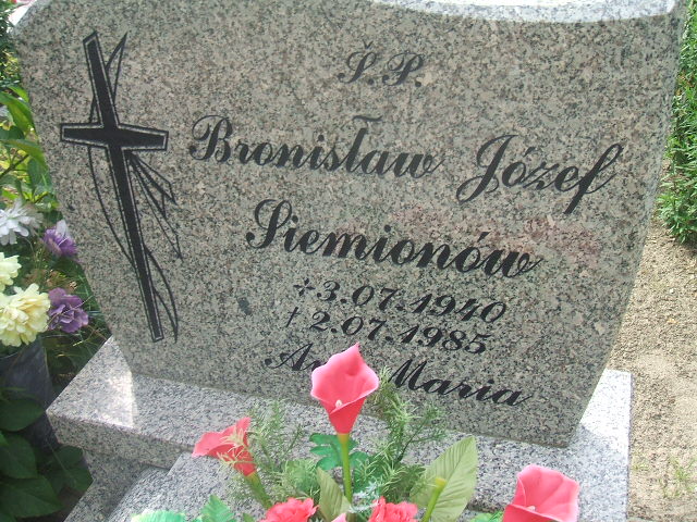 Bronisław Józef Siemionów 1940 Lubsko - Grobonet - Wyszukiwarka osób pochowanych