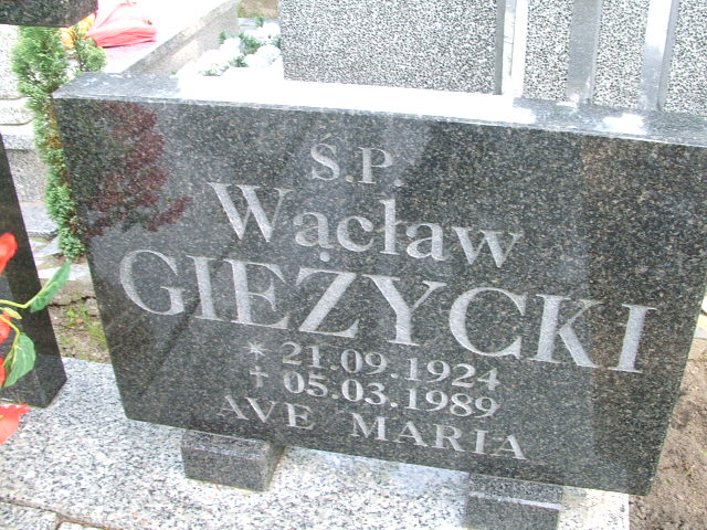 Wacław Gieżycki 1924 Lubsko - Grobonet - Wyszukiwarka osób pochowanych
